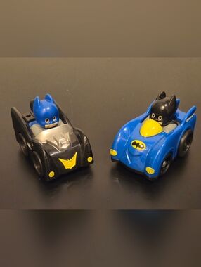 Little People Batman Wheelie Blue and Black Batmobile Cars